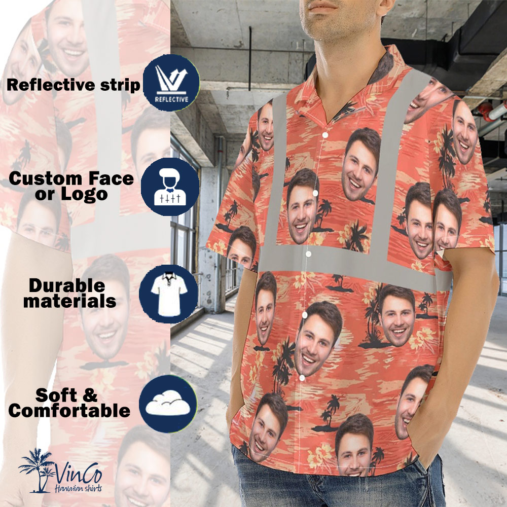 custom hi vis hawaiian shirt